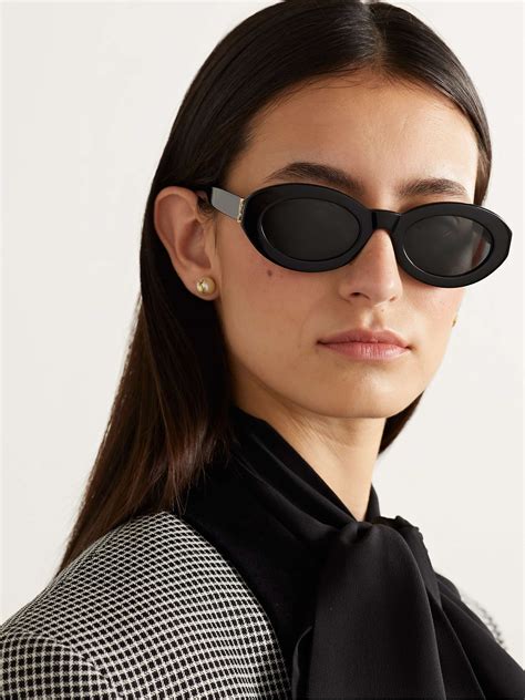 saint laurent mirrored sunglasses oval